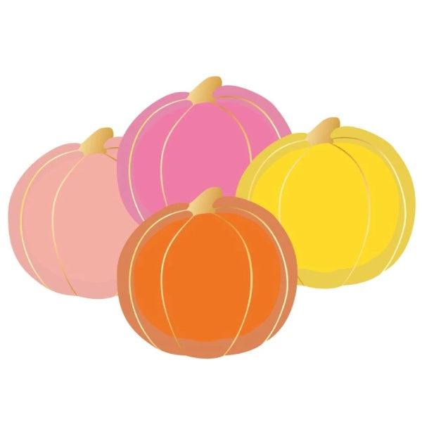 Pumpkin Shaped Paper Plates Pack of 8