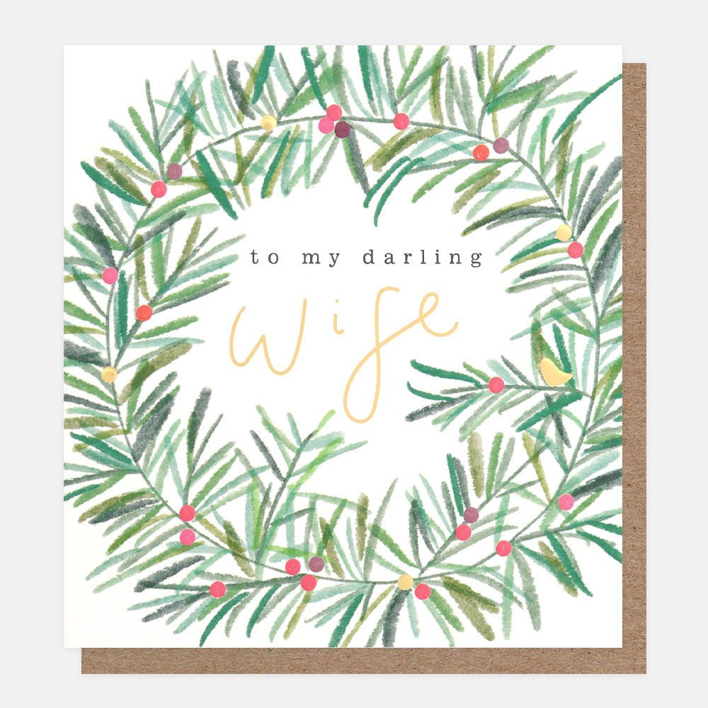 Darling Wife Christmas Wreath