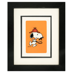 Detective Snoopy Framed Mounted Playing Card