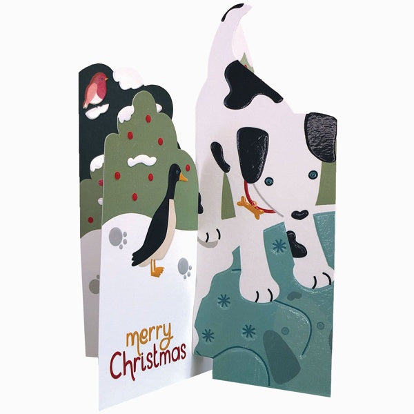 Dog Fold-out Christmas Card