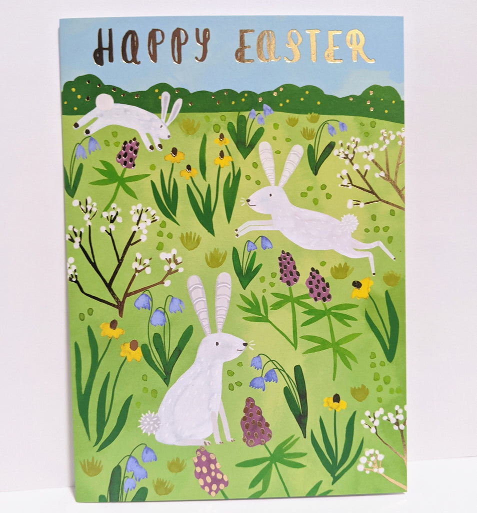 Three Easter Rabbits Easter Card