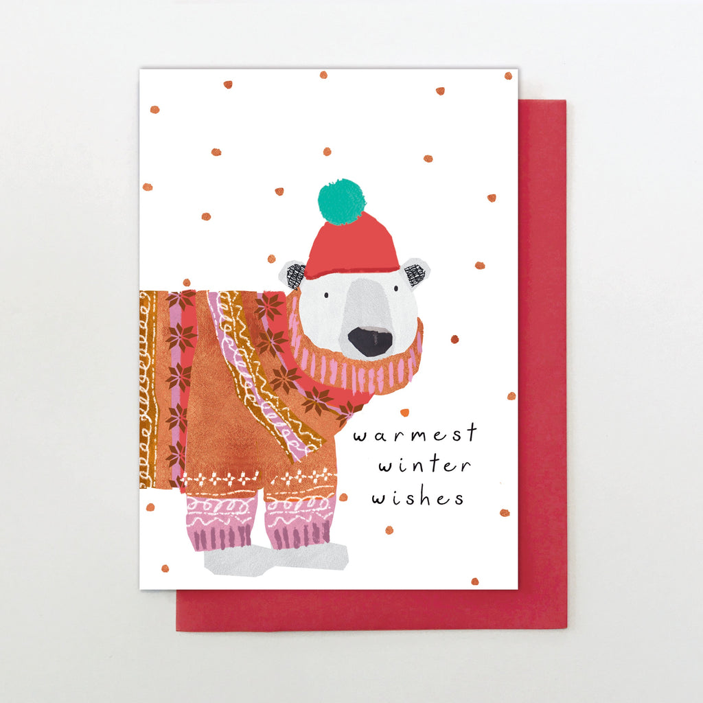 Warmest Winter Wishes Polar Bear Card