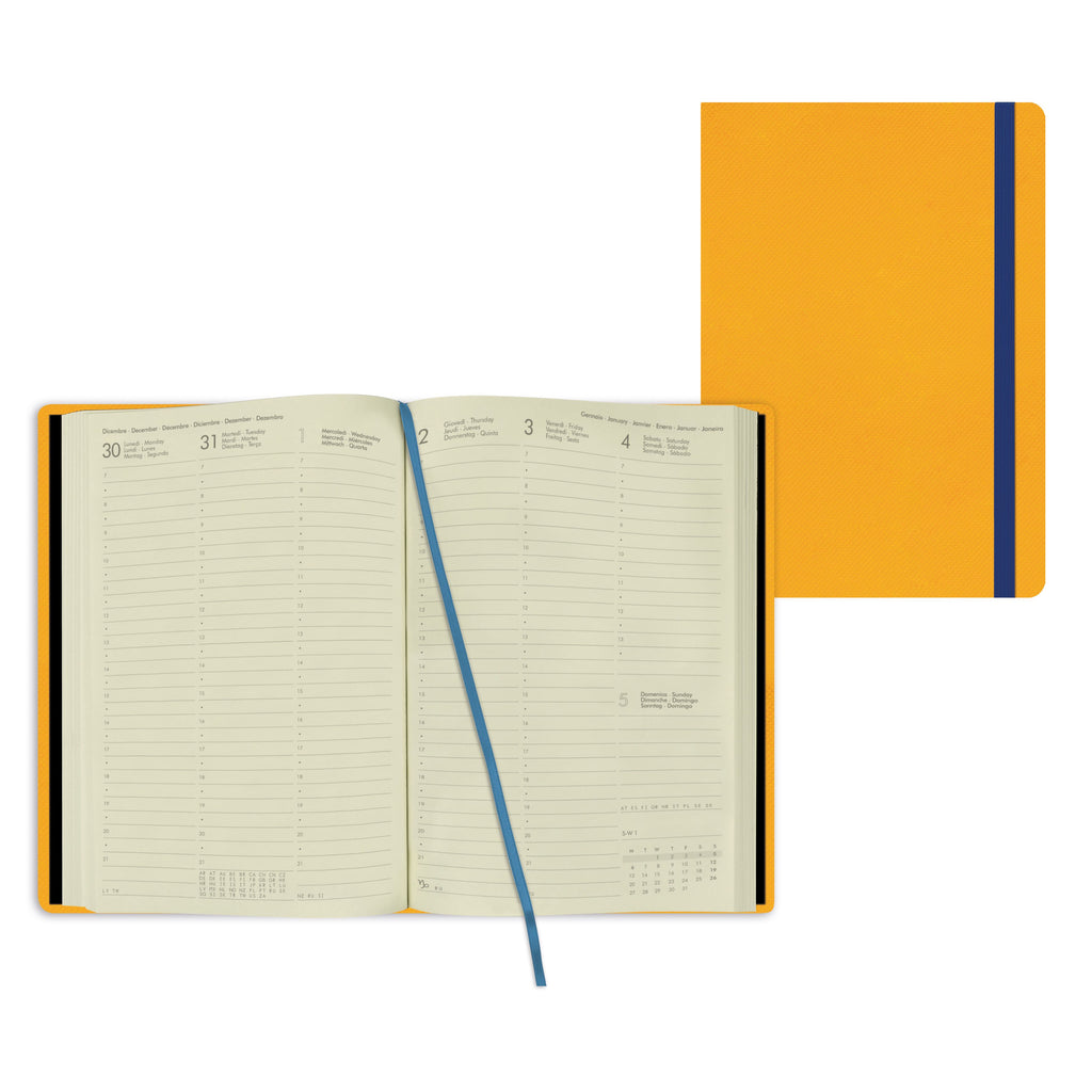 2022 Medium  Weekly Diary 12 Month - Yellow