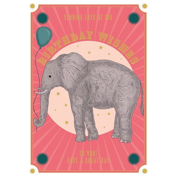 Birthday Wishes Elephant Birthday Card