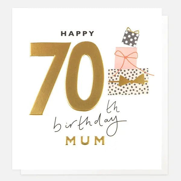 Happy 70th Birthday Mum Card