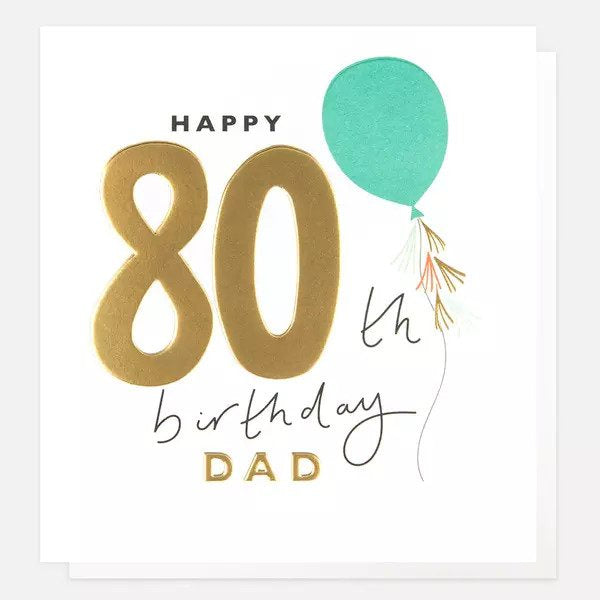 Happy 80th Birthday Dad Card - Paper Tiger