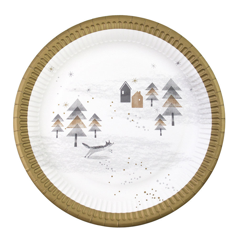 Paper Plates-Nordic Christmas Pack of 8