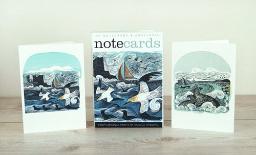 Gannets At Rathlin Island/Seal Song Prints By Angela Harding Pack Of 10 Notecards