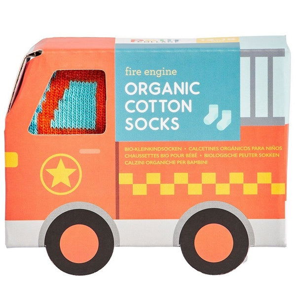 Little Movers Organic Toddler Socks - Fire Truck Organic Cotton