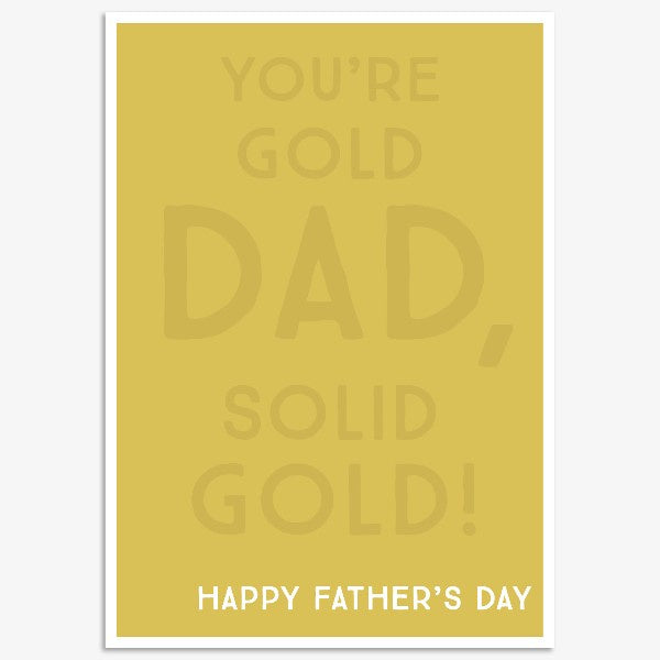 Solid Gold Father's Day Card