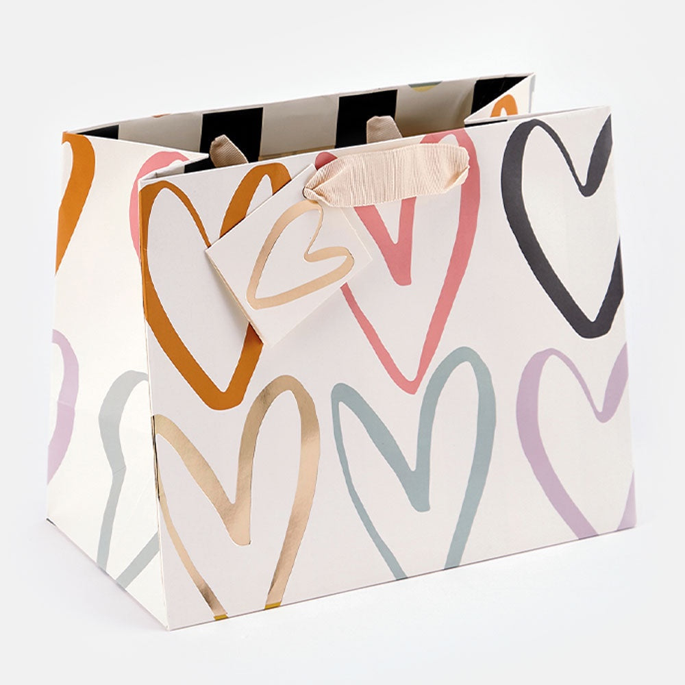 Hearts Outline Landscape Gift Bag