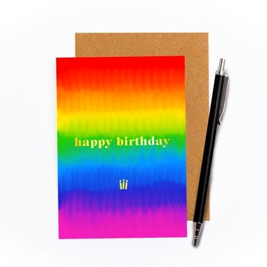 Happy Birthday! Rainbow Foiled Card