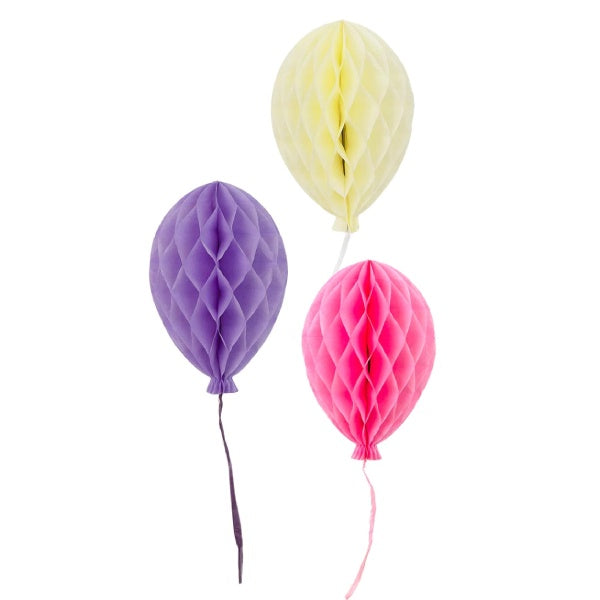 Pink Balloon Honeycombs