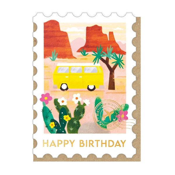 Joshua Tree Stamp Birthday Card