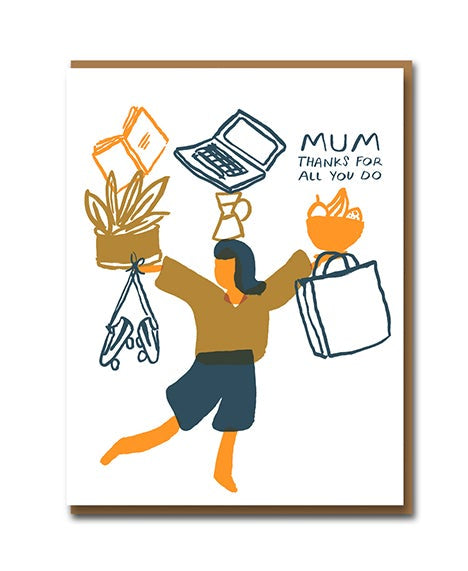 Juggling Mum Thanks Mother's Day Card