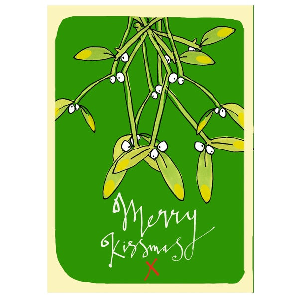 Merry Kissmas Mistletoe Christmas Card