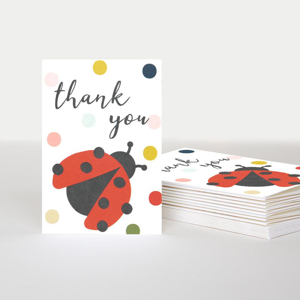 Ladybird Spotty Thank You Card Pack