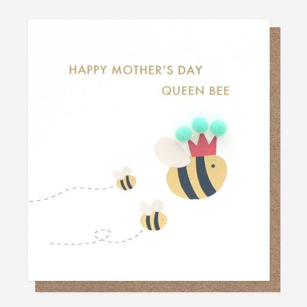 Mini Poms Mother's Day Queen Bee Card