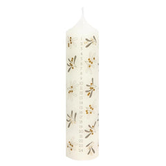 Botanical Mistletoe Advent Pillar Candle