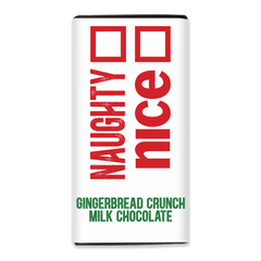 Naughty Nice Gingerbread Crunch Milk Chocolate Bar