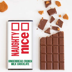 Naughty Nice Gingerbread Crunch Milk Chocolate Bar