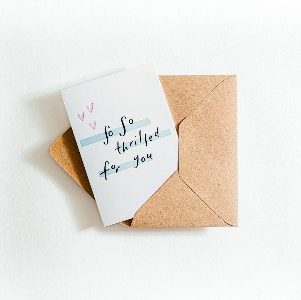 So So Thrilled for You Letterpress Card