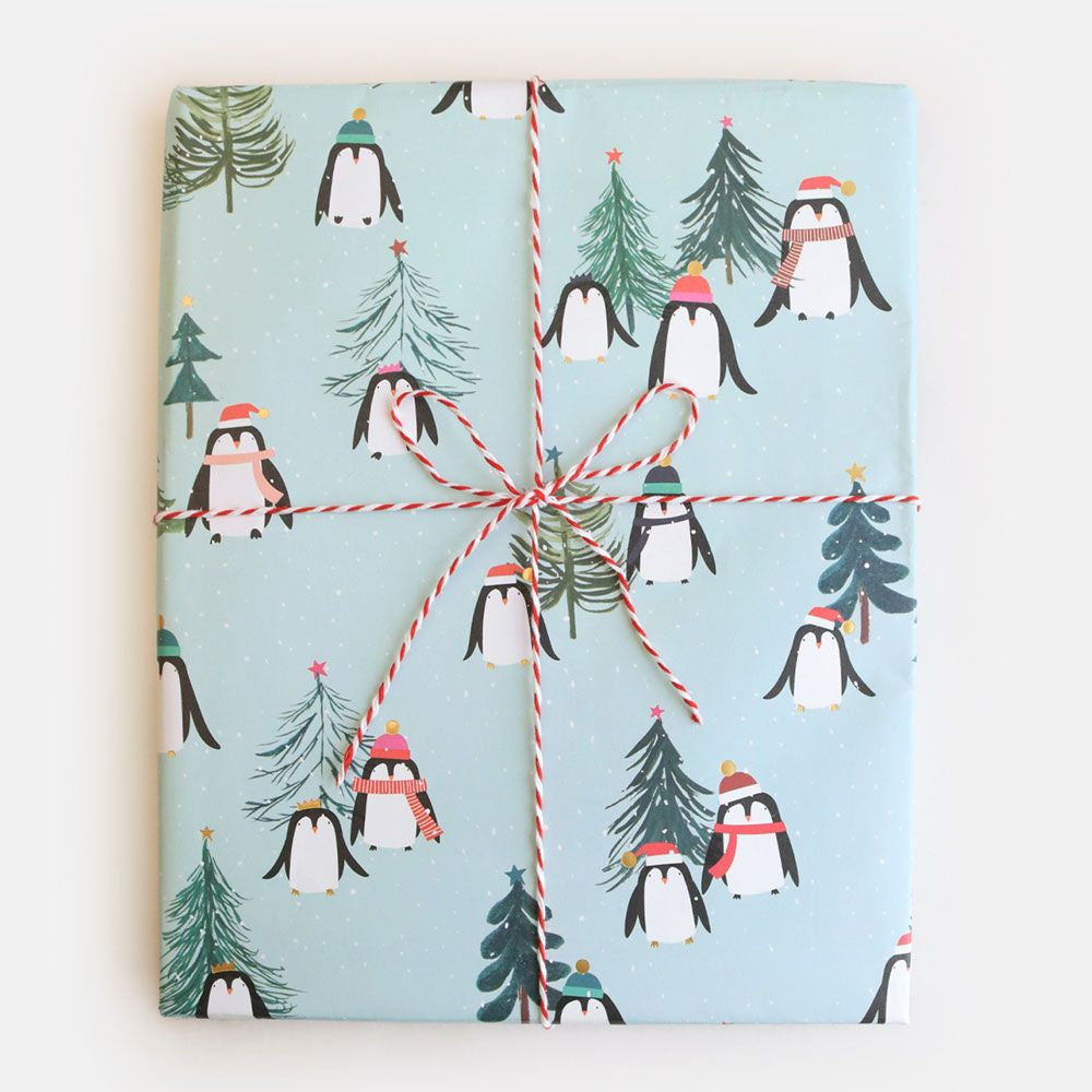 Christmas Penguins Sheet Wrap