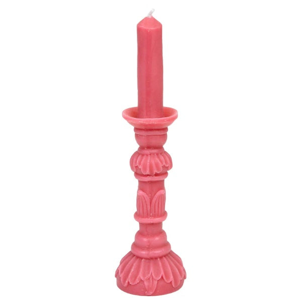 Midnight Forest Pink Candlestick Candle 25cm