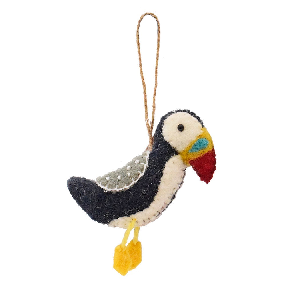 Felt Puffin Decoration