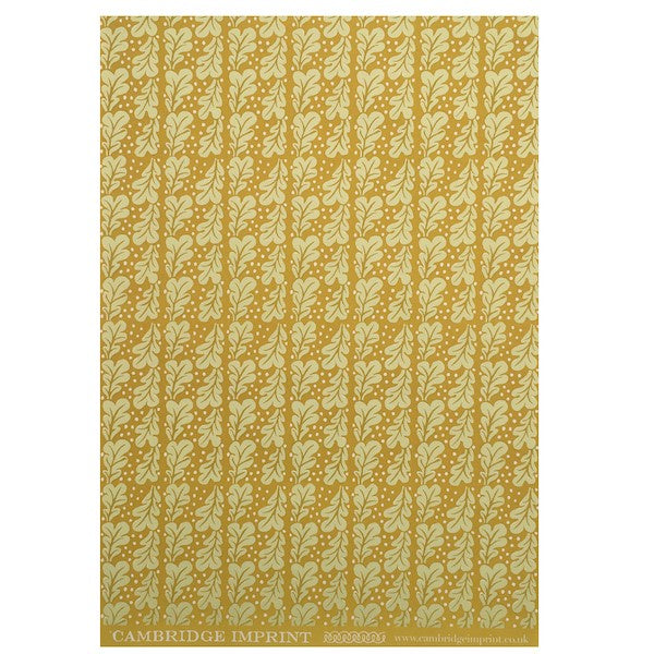 Oak Leaf Quercus Yellow Green Sheet Wrap