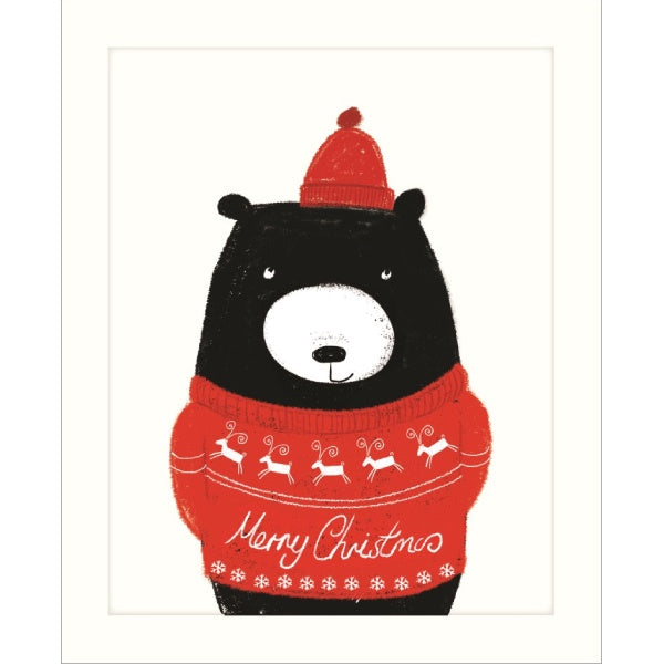 Bear Red Xmas Jumper Card