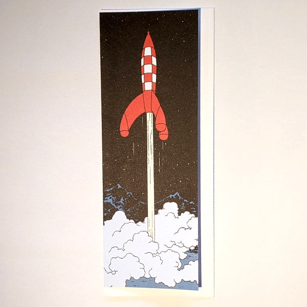 Tintin Moon Rocket Card