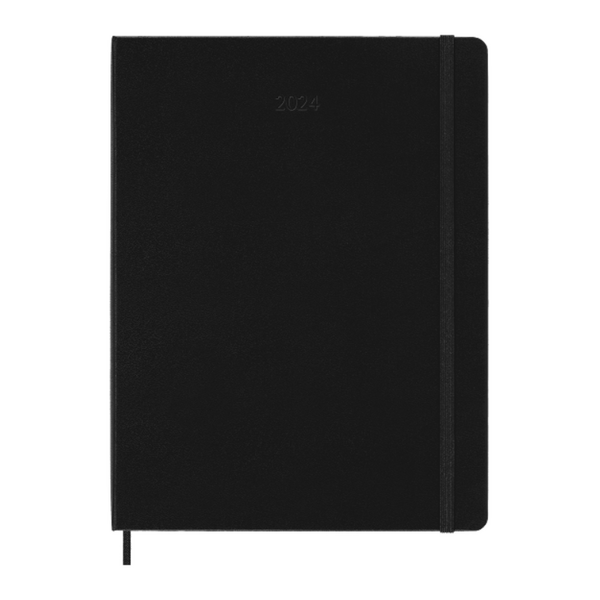 Moleskine 2024 Weekly XL Notebook Hardcover Black Paper Tiger