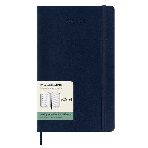 Moleskine 2023/24 Academic Sapphire Blue Hard Cover Large Weekly Diary