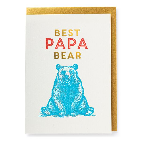 Best Papa Bear Fathers Day Card