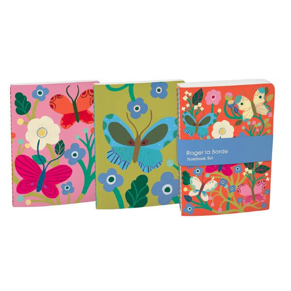 Butterfly Garden Set Of 3 Notebooks