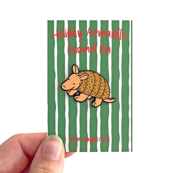 Holiday Armadillo Enamel Pin