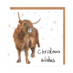 'Adrian' Highland Cow Christmas Card