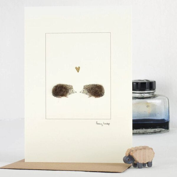 Hedgehogs In Love Card