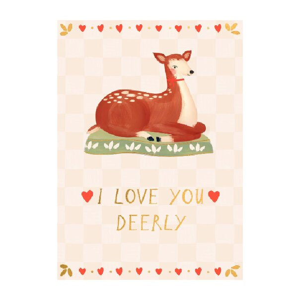 I Love You Deerly Valentine Card