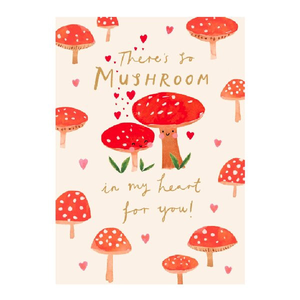 Mushroom In My Heart Valentine Card