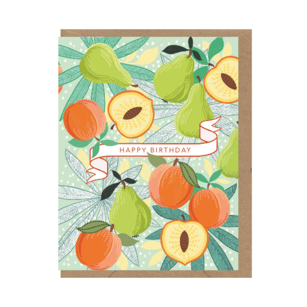 Peaches & Pears Happy Birthday Card | Paper Tiger