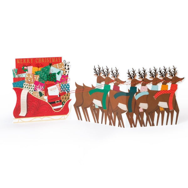 Santa & Reindeers Card