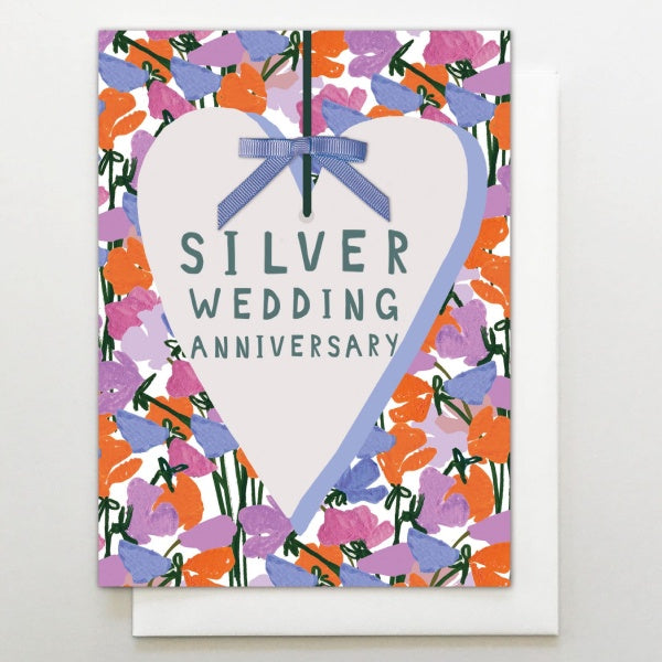 Silver Anniversary Heart Card