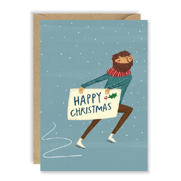 Skating Guy Christmas Card