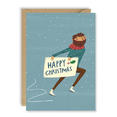 Skating Guy Christmas Card