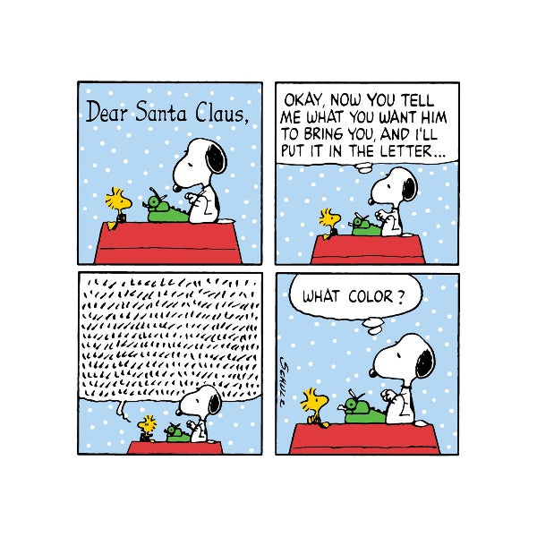 Snoopy Christmas square Dear Santa