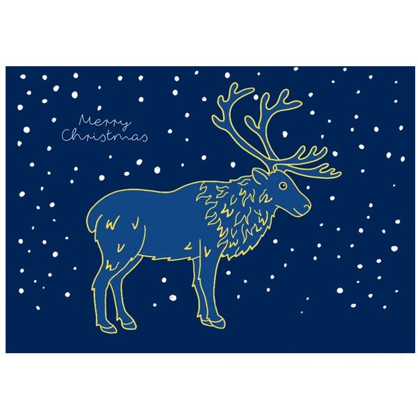 Snowy Deer Christmas Card