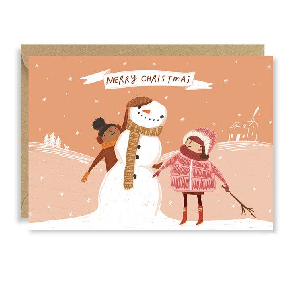 Build a Snowman Christmas Card