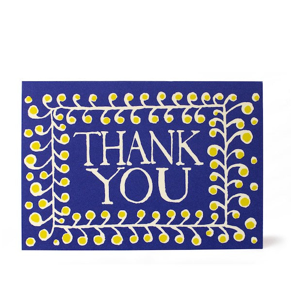 Cambridge Imprint French Ultramarine and Yellow Thank you Card